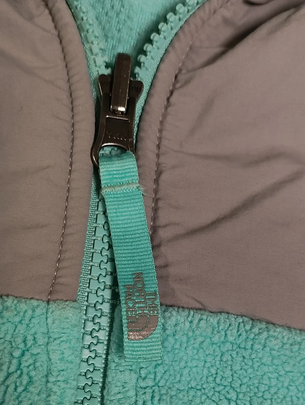 THE NORTH FACE | Girls Teal and Gray Ski Fleece Jacket | READ DESCRIPTION